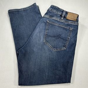 34 Heritage Jeans Men's 42x34 Blue Medium Wash Denim Straight Leg Measures 38x29